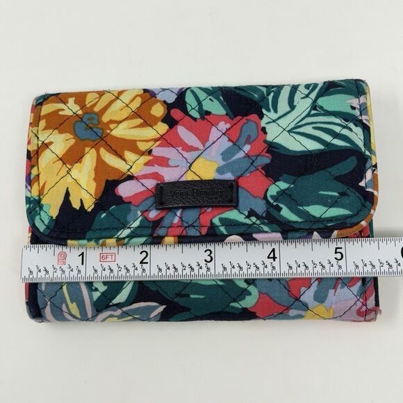 Vera Bradley RFID Riley Compact Wallet Happy Blooms Floral Discontinued Print - Picture 14 of 16